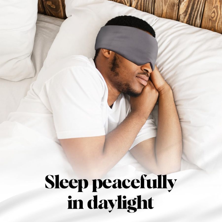 Premium Silk Sleep Mask - Deep REM Sleep, Reduces Puffiness, Dark Circles & Fine Lines