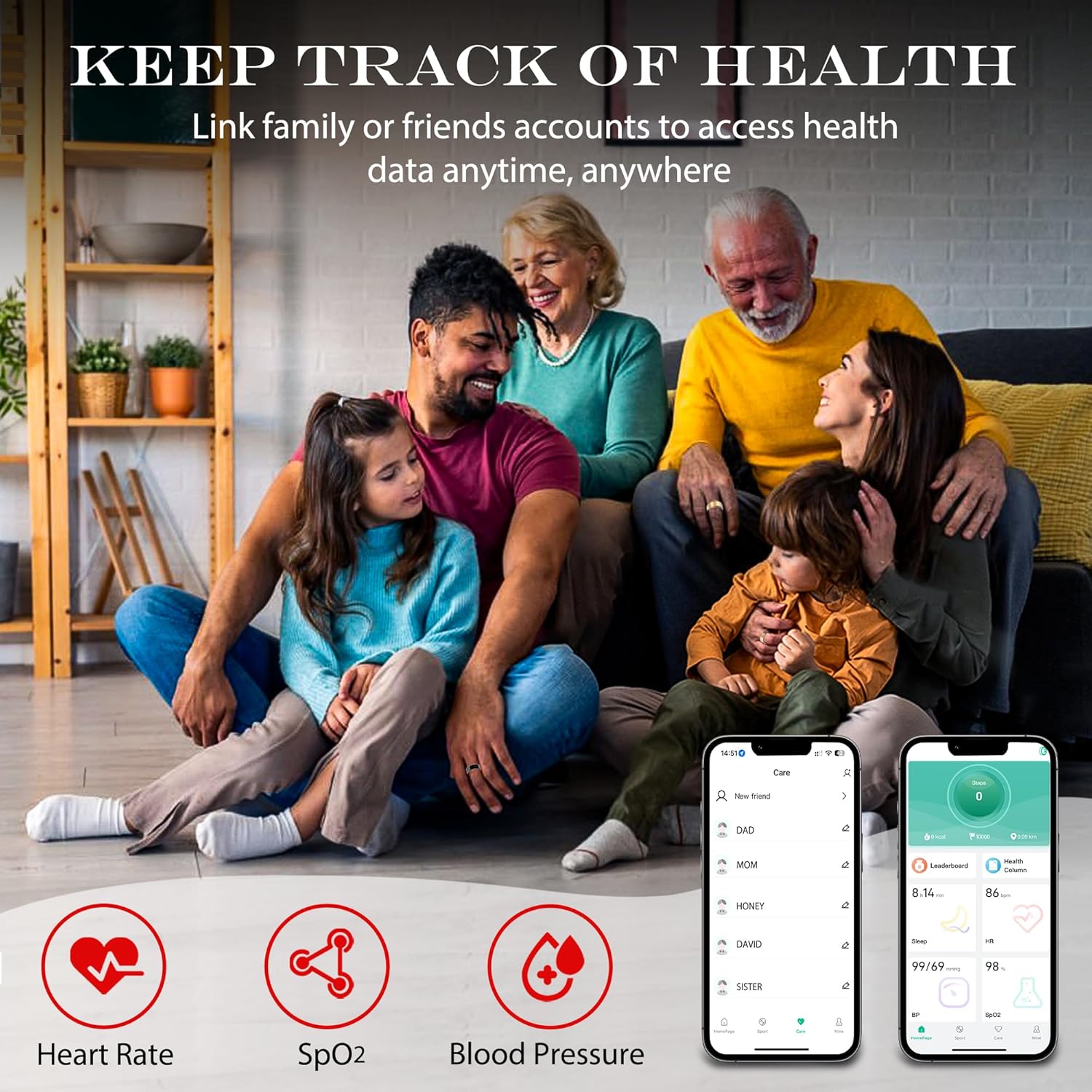Smart Ring Fitness & Health Tracker Pro