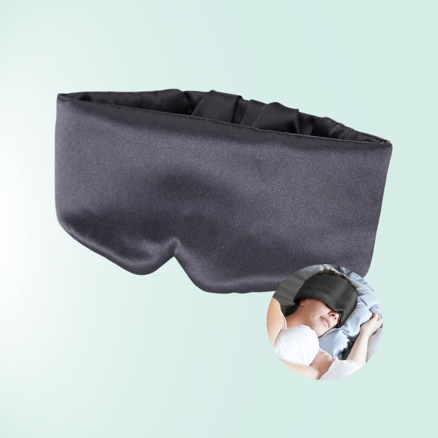 Premium Silk Sleep Mask - Deep REM Sleep, Reduces Puffiness, Dark Circles & Fine Lines